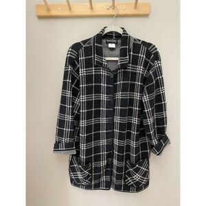 diane von furstenberg Plaid dressy shirt Jacket Blazer